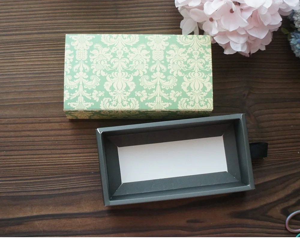 Elegante confezione regalo con motivo floreale blu e giallo, 3 misure, 10 pezzi