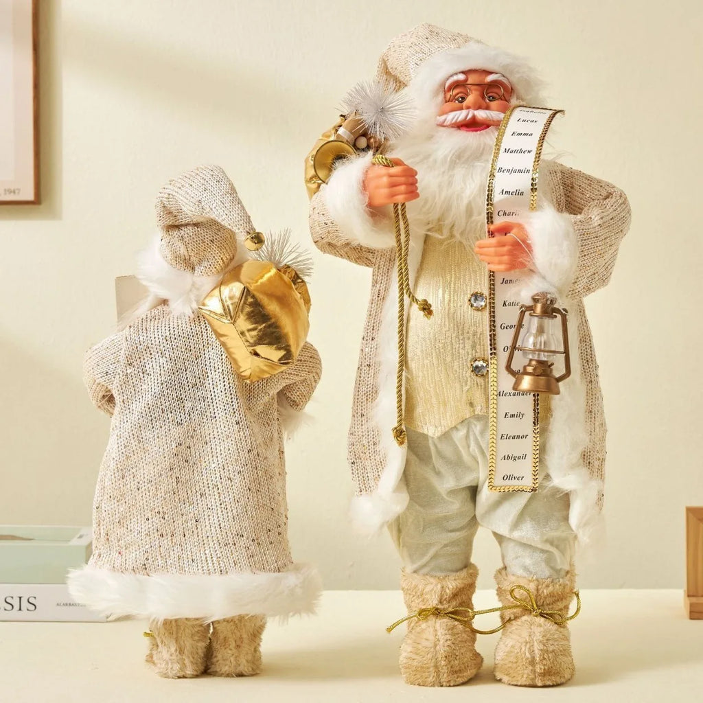 Ornamento natalizio di Babbo Natale - Statua 3D di uccello in plastica da 12,6 pollici.