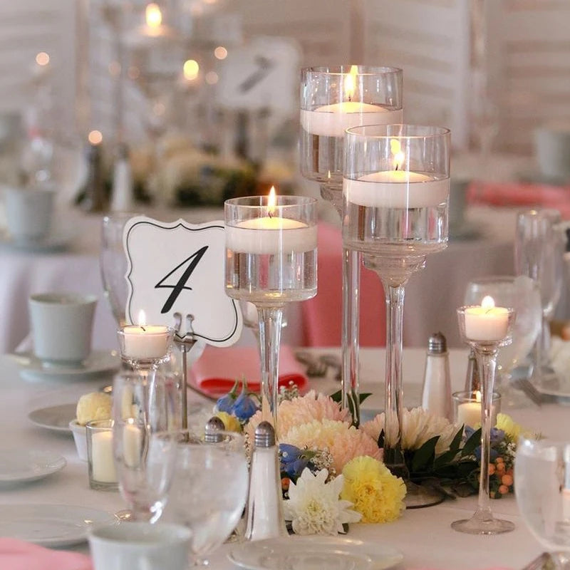 Portacandele portatile in vetro, bar, tazza, lumino da tè