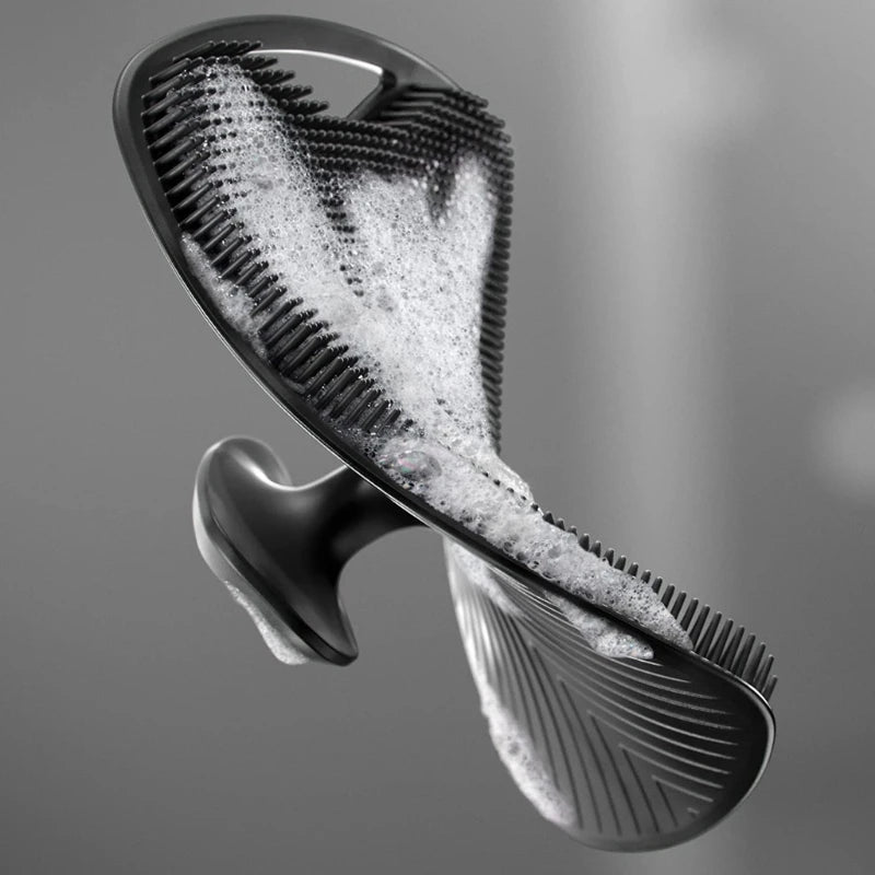 Spazzola detergente in silicone morbido, scrub manuale per la pulizia del corpo