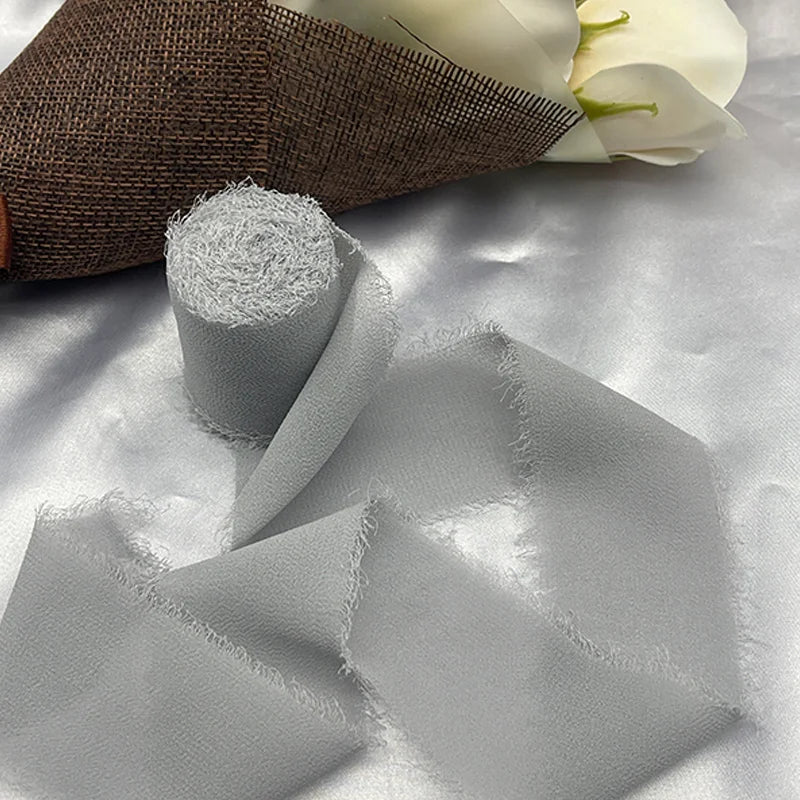 Nastro di pizzo, nastro di seta chiffon, fiori