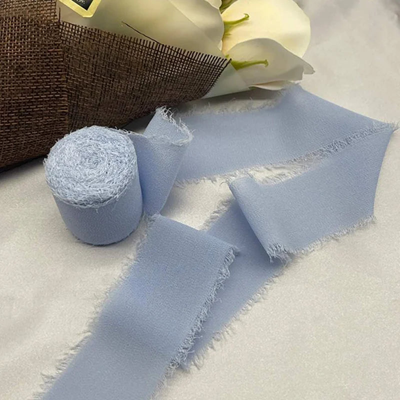 Nastro di pizzo, nastro di seta chiffon, fiori