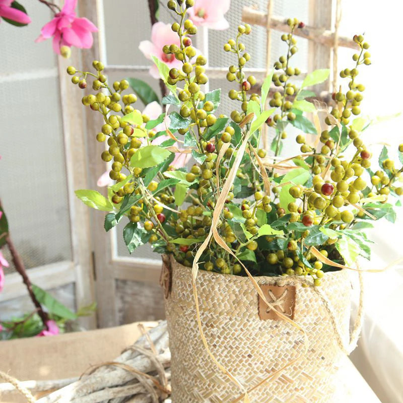 Mazzo di fiori artificiali, bouquet di fiori secchi, decorazioni natalizie con bacche, 2025