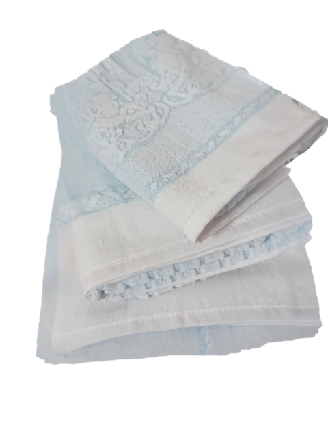 Completo Spugna Angioletti 1+1 in Cotone Egiziano Jacquard