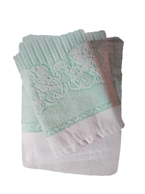 Completo Spugna Angioletti 1+1 in Cotone Egiziano Jacquard