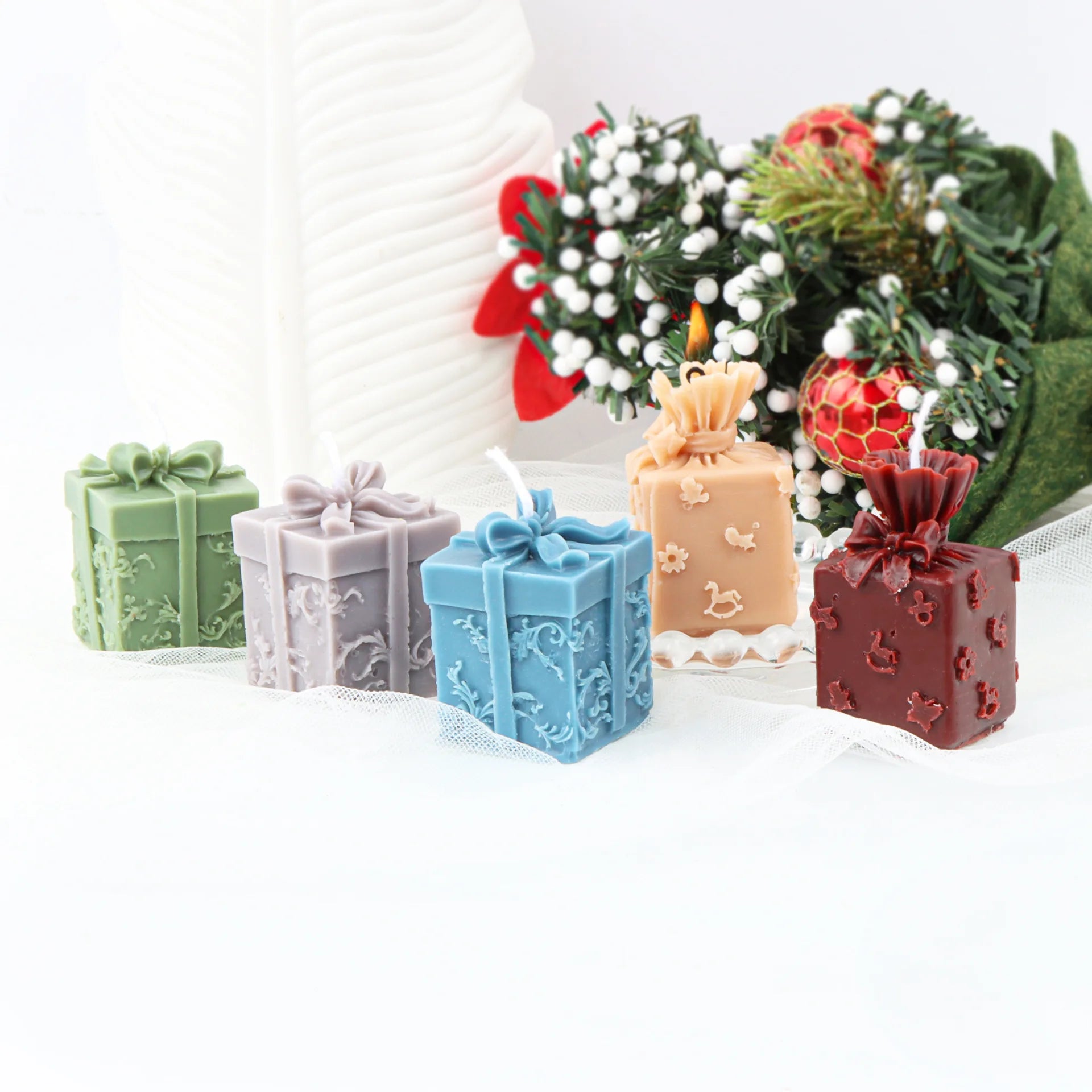 Stampo per candele, scatola regalo, stampo per candele, silicone