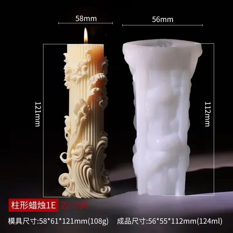 Grande stampo in silicone per candela a forma di rosa con fiore di peonia