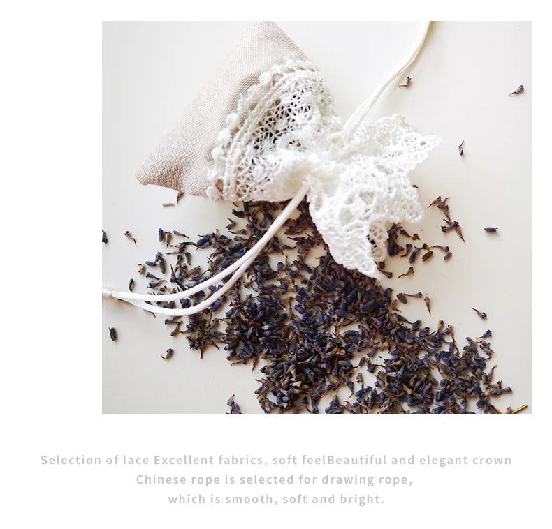 Sacchetto regalo per caramelle con ricami in pizzo bianco e coulisse, 10 pezzi.