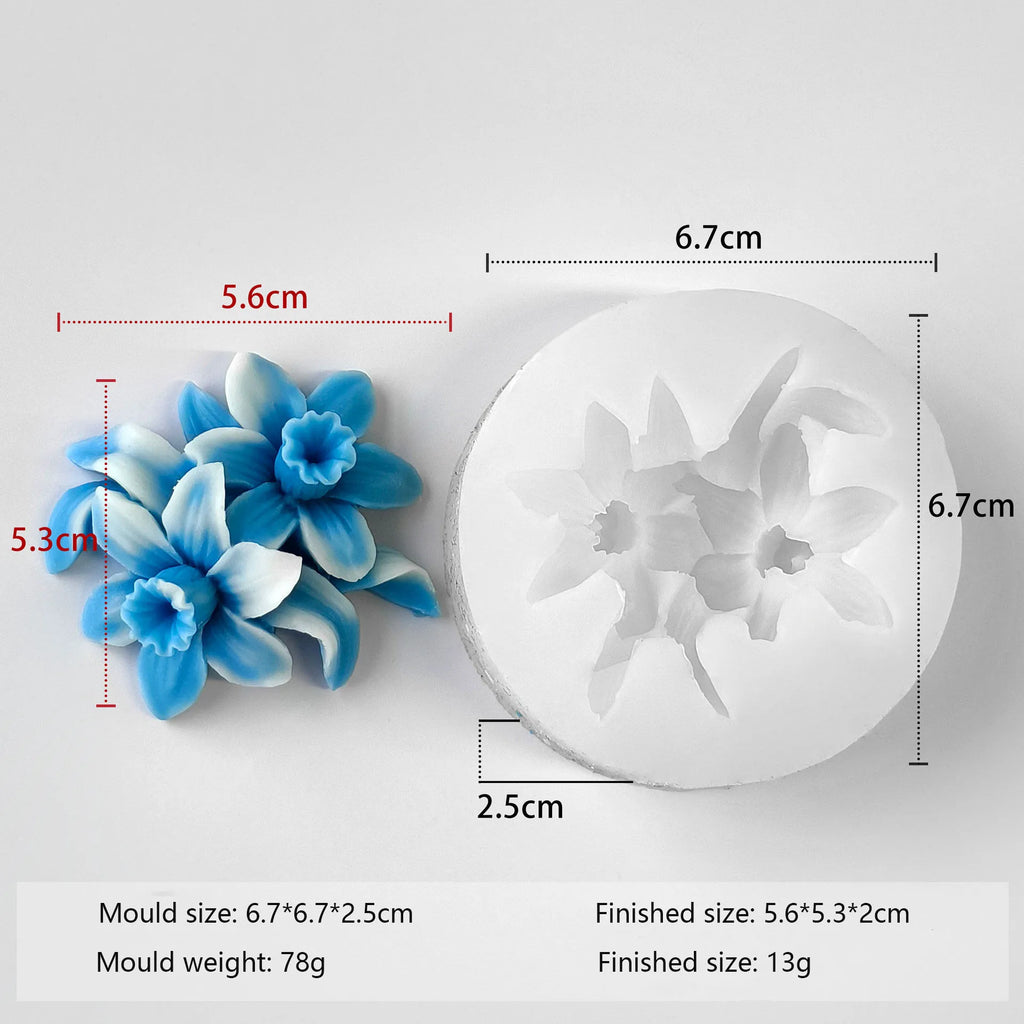 Stampo in silicone a forma di fiore per candele fai da te per aromaterapia