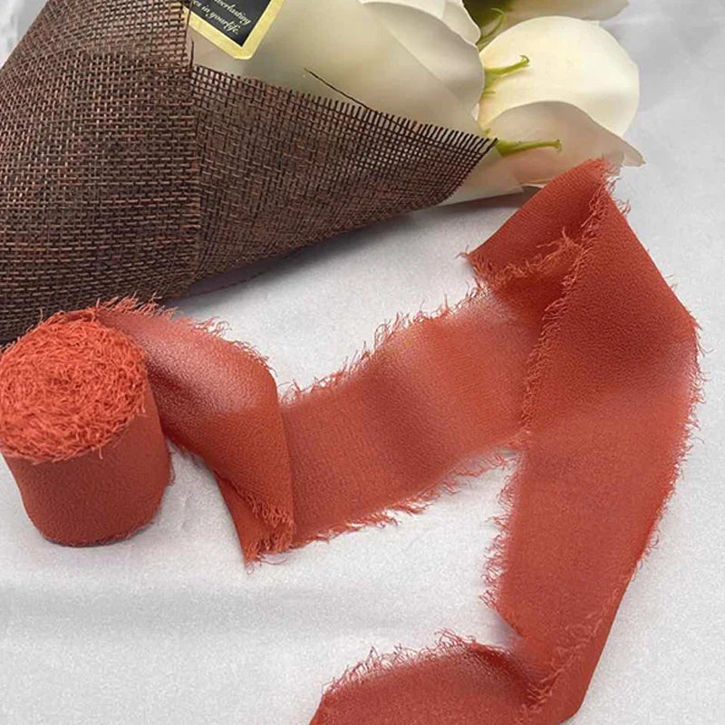 Nastro di pizzo, nastro di seta chiffon, fiori