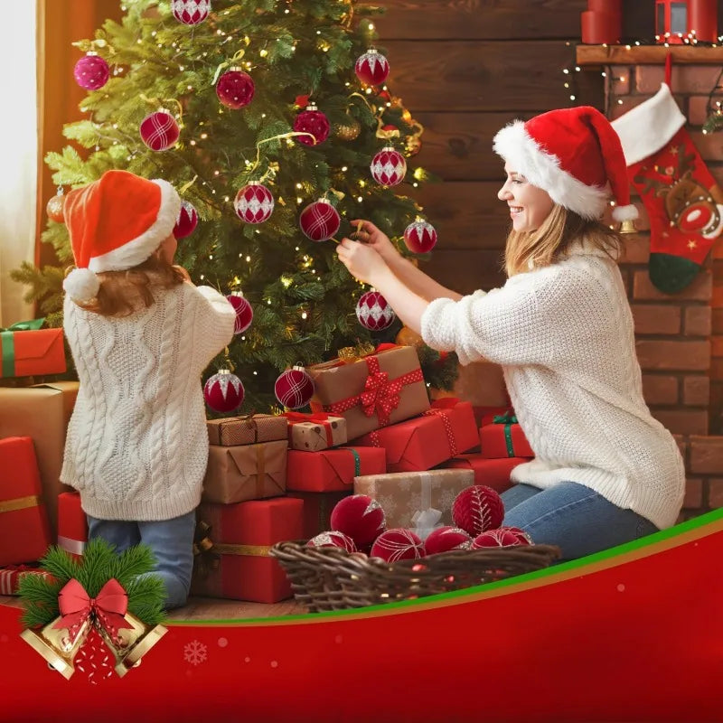 Palline di Natale decorative per l'albero, 12 pezzi.