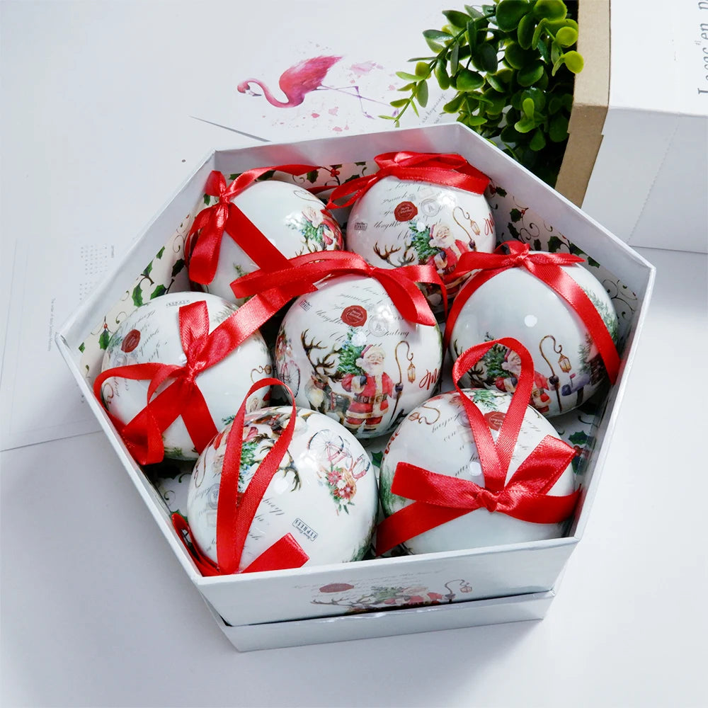 Palle di Natale, pendenti natalizi, decorazioni per l'albero, palline multicolori, set di decorazioni per feste in casa, palline decorative natalizie Navidad