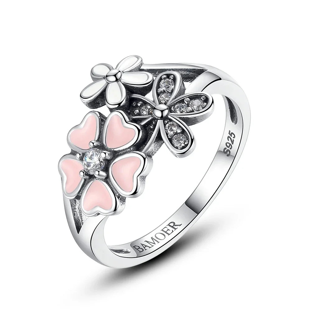Poetic Daisy Kirschblütenring 100 % 925 Sterling Silber