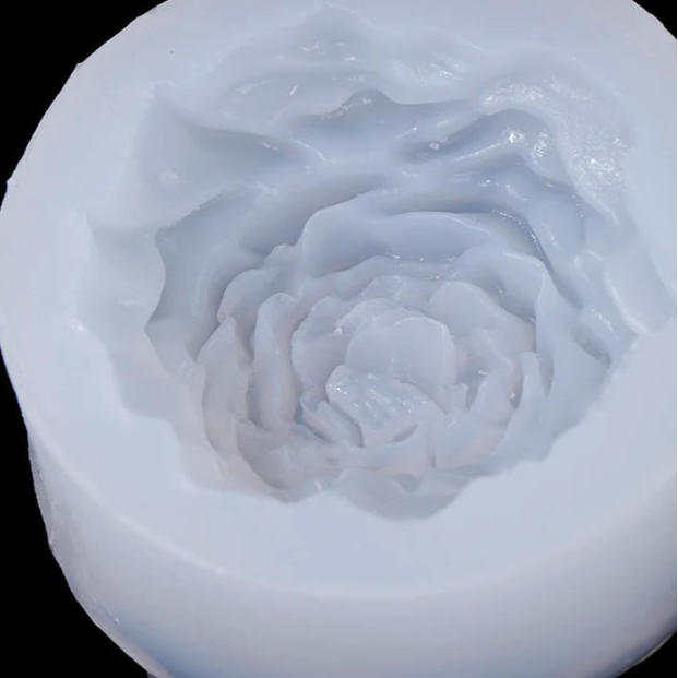 Grande stampo per candela in silicone a forma di peonia 3D