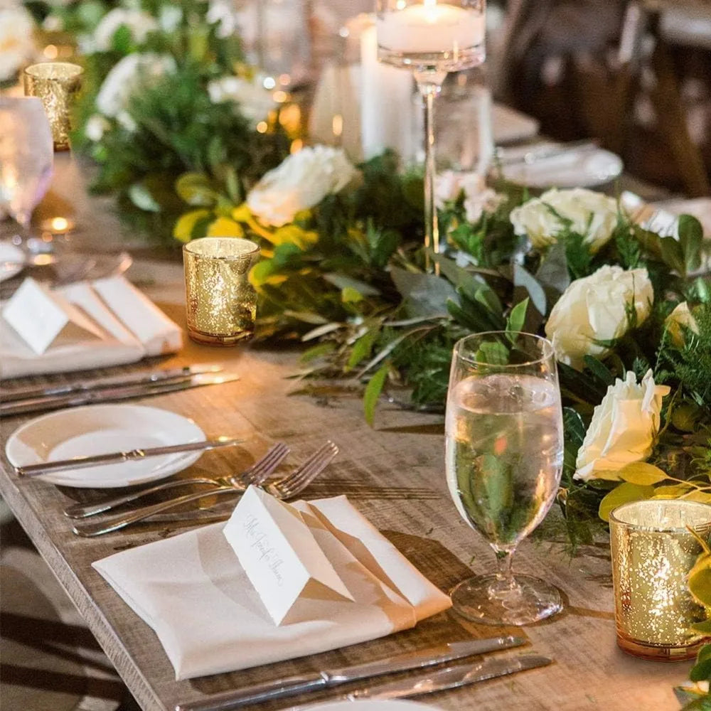 Portacandele tealight in vetro al mercurio