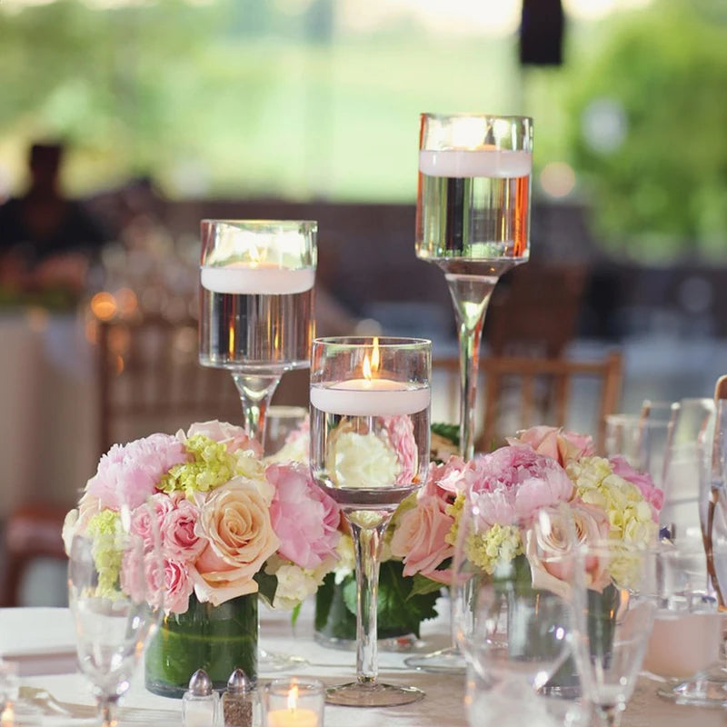 Portacandele portatile in vetro, bar, tazza, lumino da tè