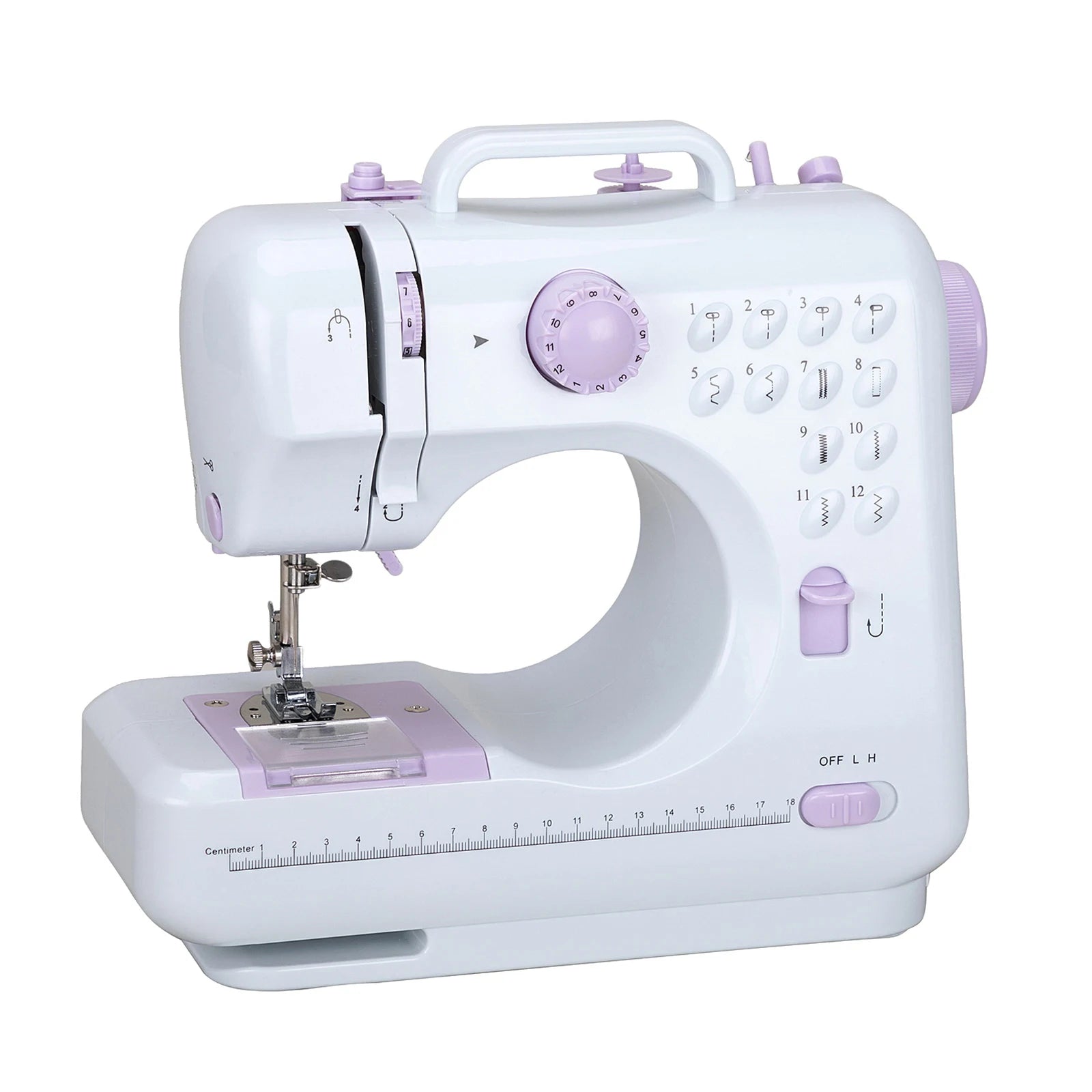 Elektrische Nähmaschine Mini Haushalts-Doppelfaden-Nähmaschine 505A 12 Stiche 220V