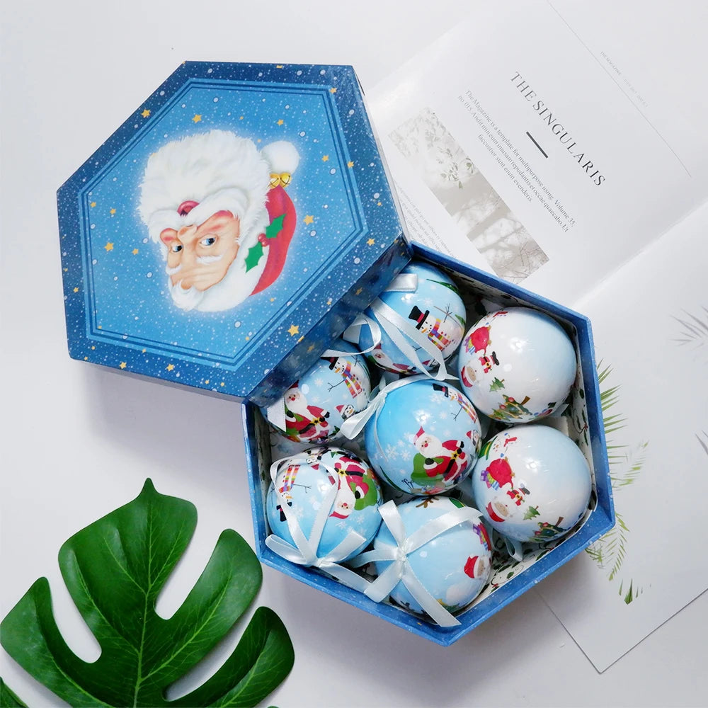 Palle di Natale, pendenti natalizi, decorazioni per l'albero, palline multicolori, set di decorazioni per feste in casa, palline decorative natalizie Navidad