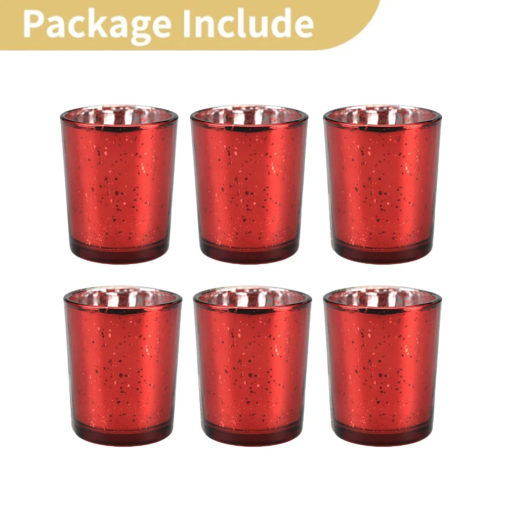 Portacandele tealight in vetro al mercurio