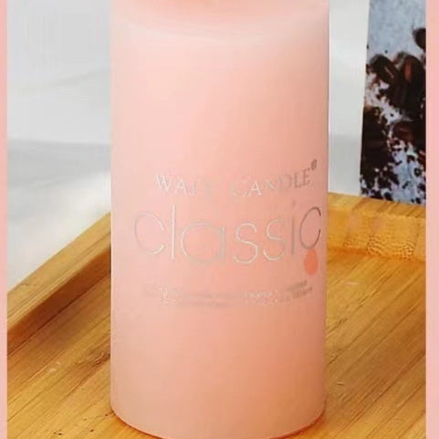 Candela profumata brillante senza fumo, cilindrica, colore, aromaterapia