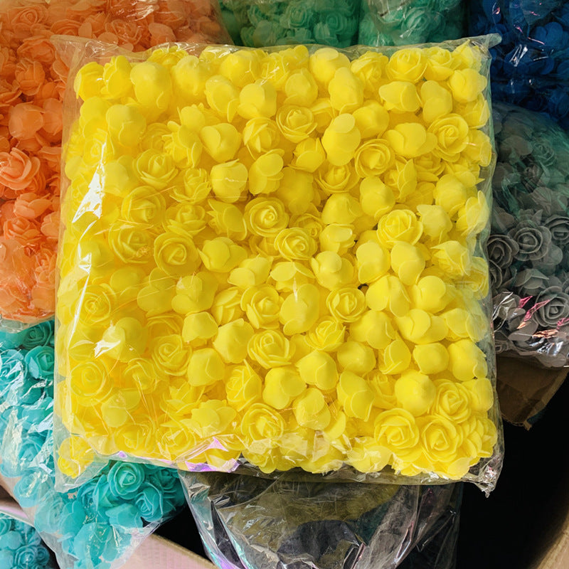 Diameter 3cm Foam Rose Artificial Flowers 500Pcs
