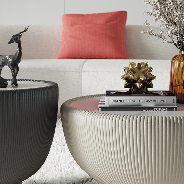 Tavolo moderno semplice leggero di lusso rotondo da tè piccolo da casa