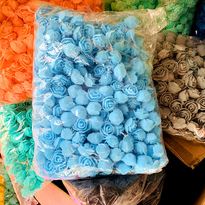Diameter 3cm Foam Rose Artificial Flowers 500Pcs