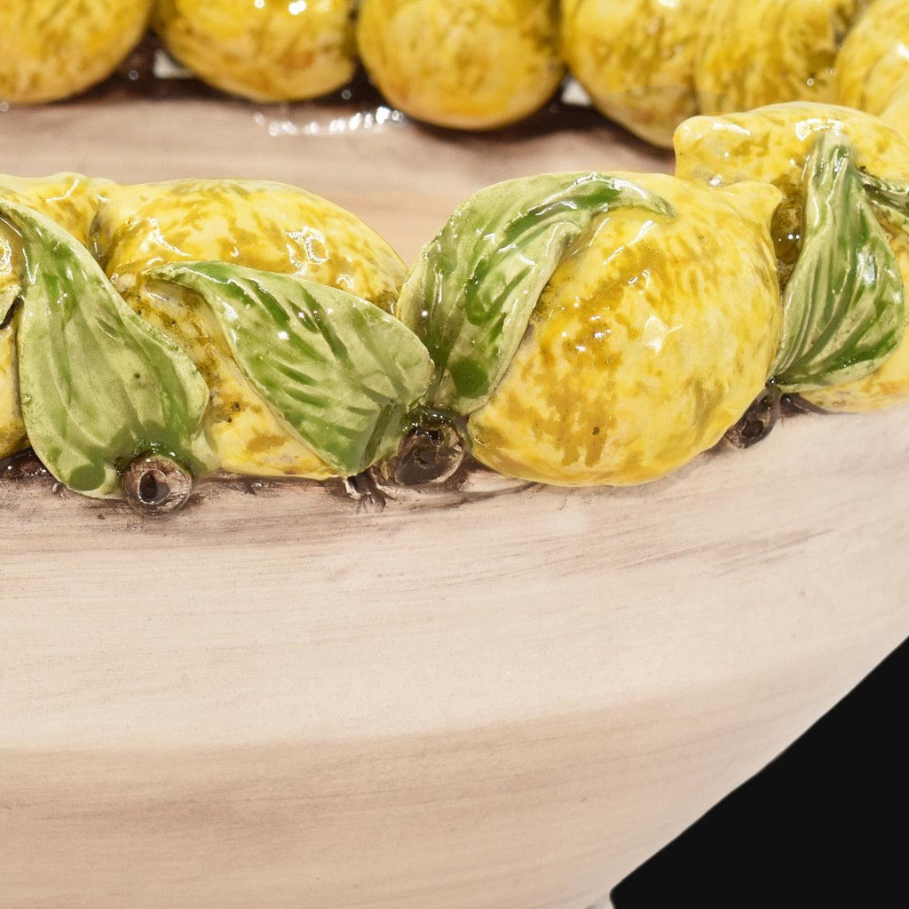 Centrotavola con Limoni Siciliani Ø 38 madreperla colorata