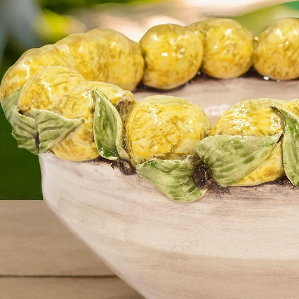 Centrotavola con Limoni Siciliani Ø 38 madreperla colorata