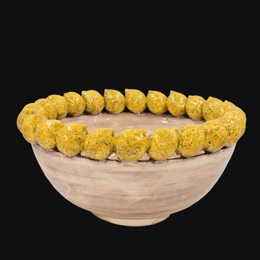 Centrotavola con Limoni Siciliani Ø 40 senza foglie madreperla colorata