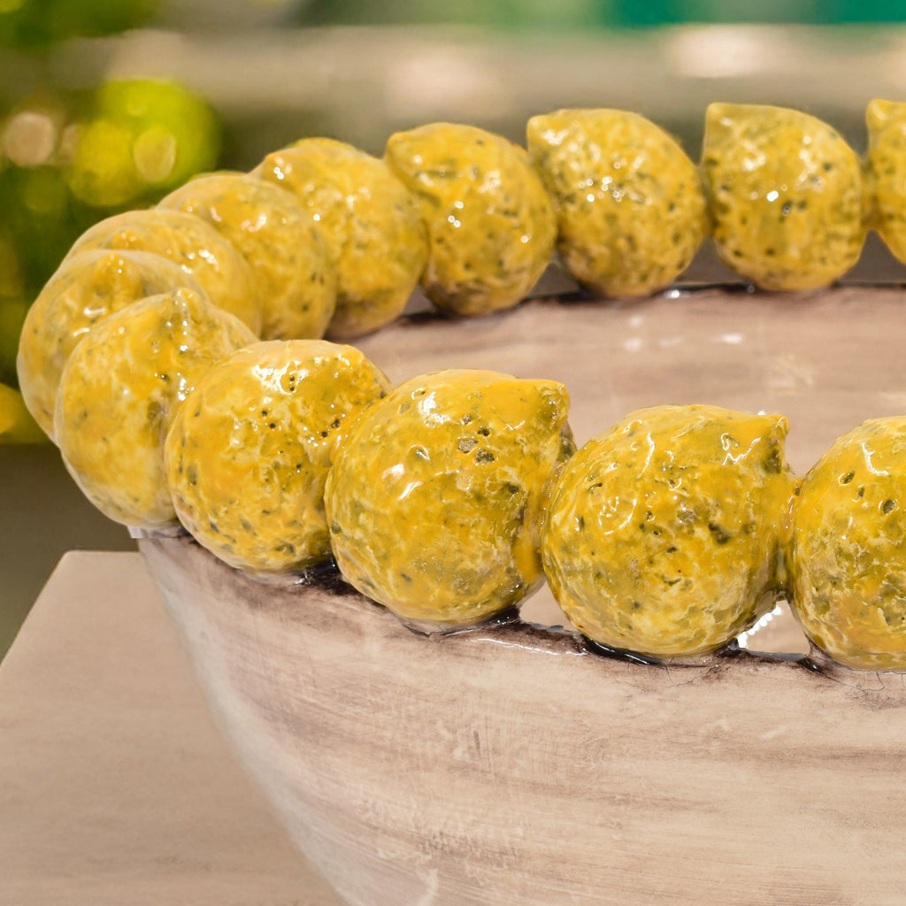 Centrotavola con Limoni Siciliani Ø 40 senza foglie madreperla colorata