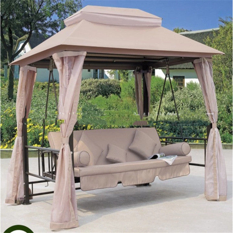 Sedia a dondolo in ferro battuto per esterni, tre persone