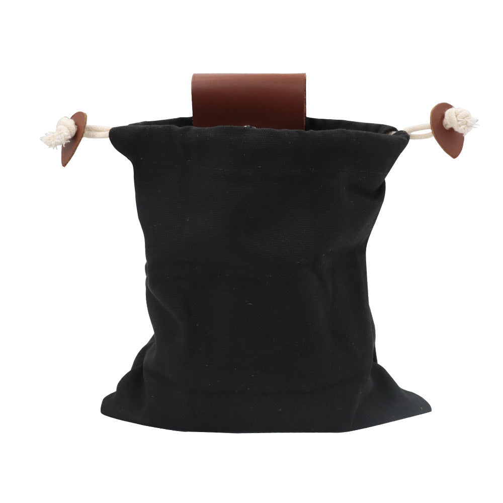 Borsa a marsupio in pelle e tela per campeggio o caccia