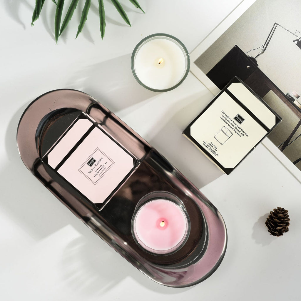 Candele Aromaterapia Vetro Fragranza Romantica