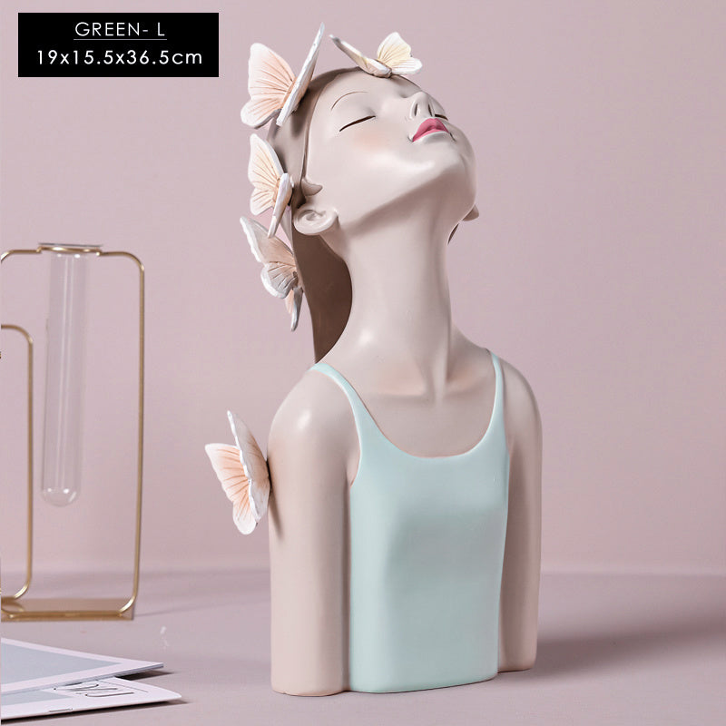 Bubble Girl Harz Ornamente Nordic Creative Home