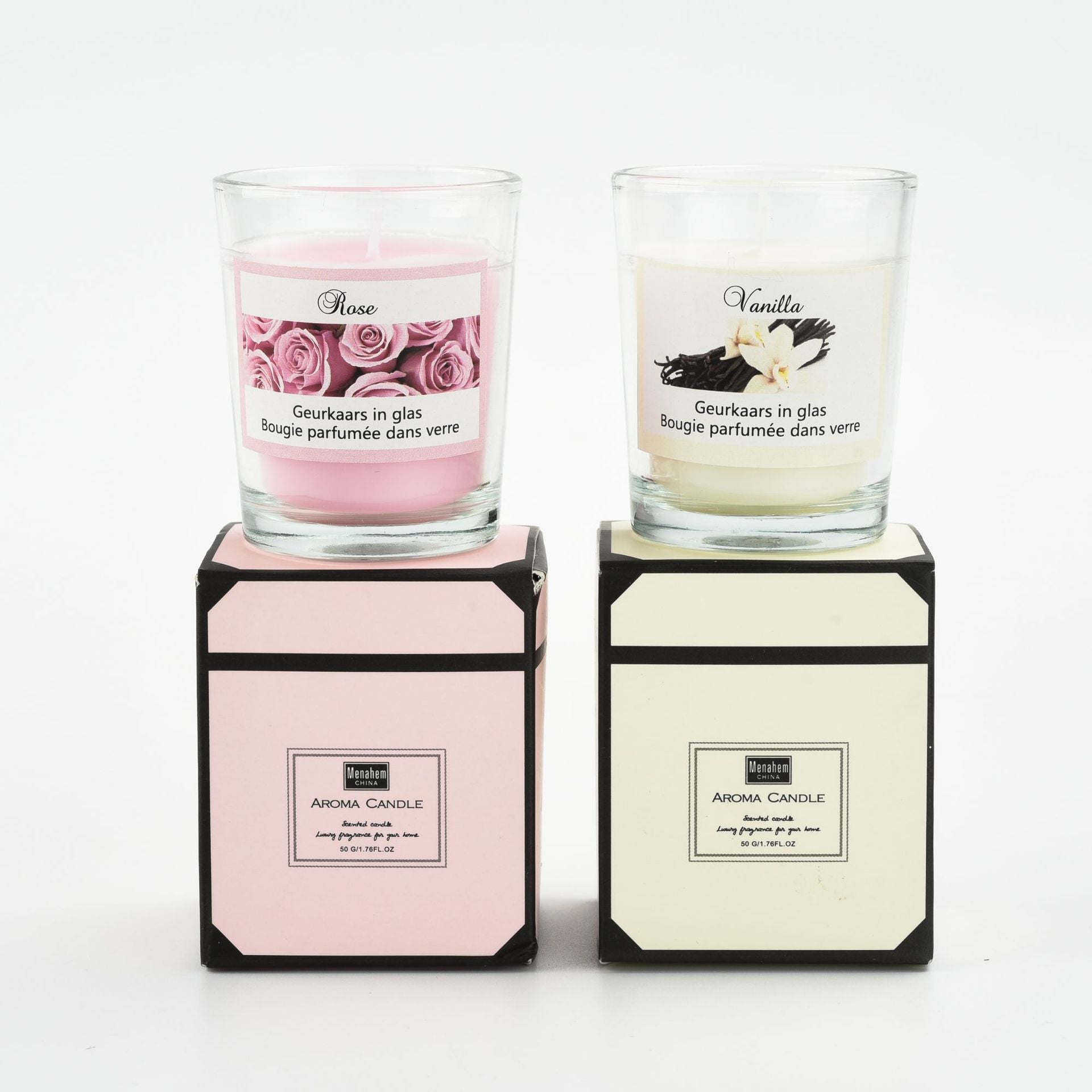 Candele Aromaterapia Vetro Fragranza Romantica