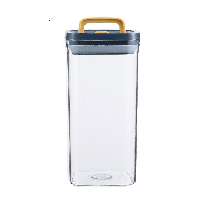 Contenitore per alimenti secchi da cucina impilabile trasparente