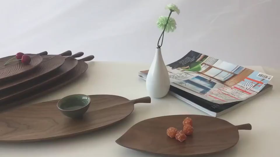 Original Handmade Wooden Dim Sum Snack Fruit Leaf 