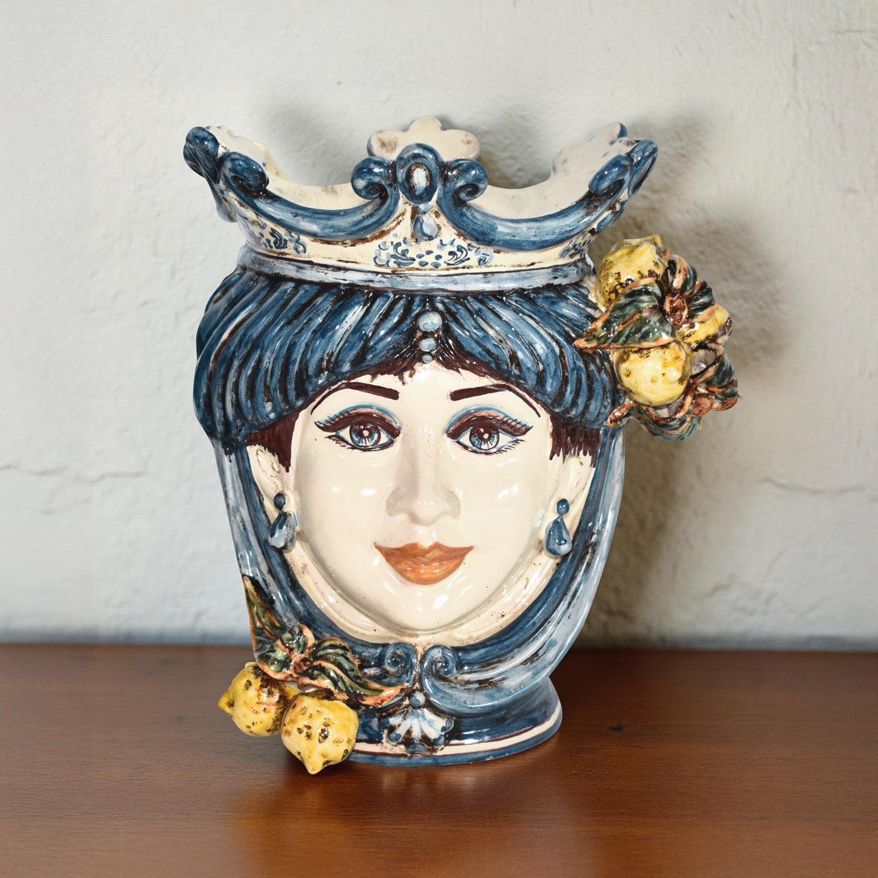 Testa h 25 con limoni mono blu femmina