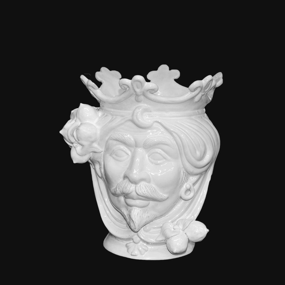 Testa h 25 limoni linea bianca maschio - Teste di moro moderne Sofia Ceramiche