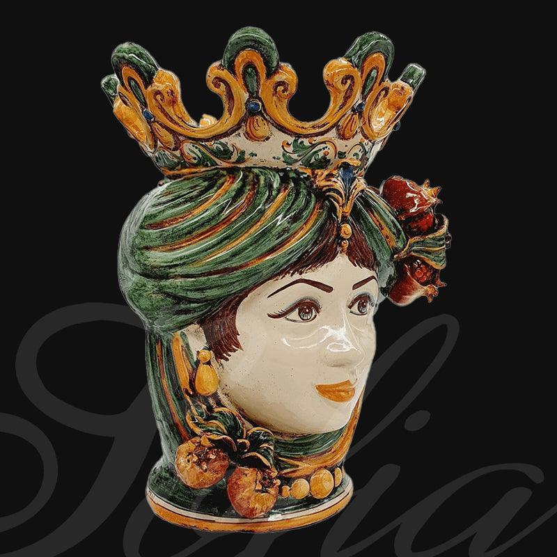 Testa h 40 melograno verde/arancio donna