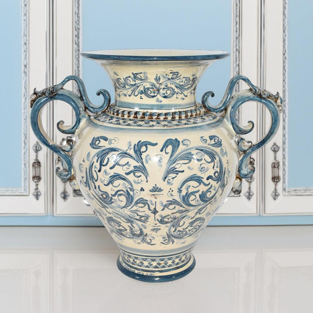 Vaso Anfora H 40 Mono Blu - Ceramiche di Caltagirone Sofia