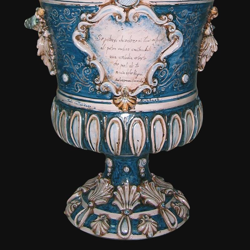 Vaso monumentale prosa in serie limitata mono blu